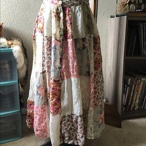 Vintage Patchwork Maxi Skirt